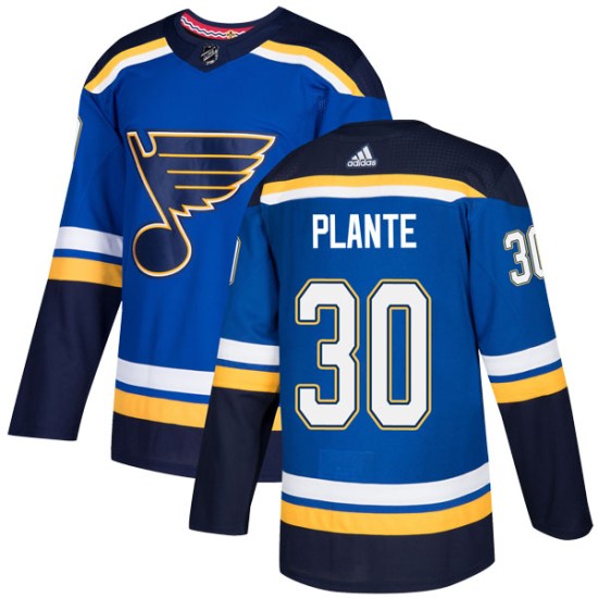 Jacques Plante St. Louis Blues Youth Authentic Home Adidas Jersey - Blue