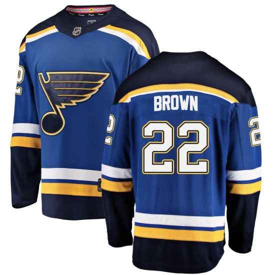 Logan Brown St. Louis Blues Breakaway Home Fanatics Branded Jersey - Blue