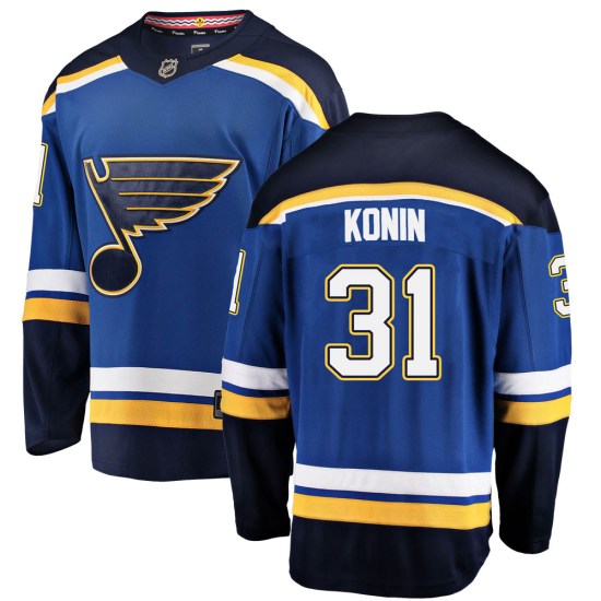 Kyle Konin St. Louis Blues Breakaway Home Fanatics Branded Jersey - Blue