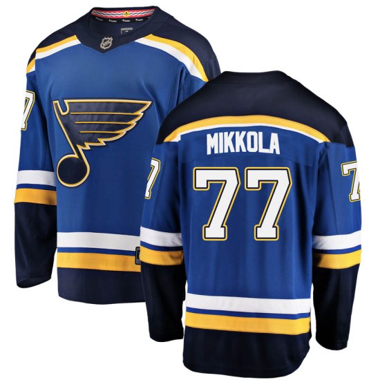 Niko Mikkola St. Louis Blues Breakaway Home Fanatics Branded Jersey - Blue