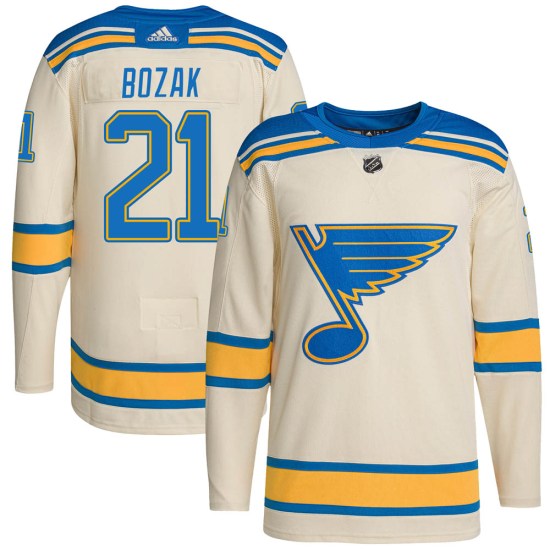 Tyler Bozak St. Louis Blues Youth Authentic 2022 Winter Classic Player Adidas Jersey - Cream