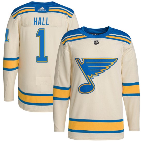Glenn Hall St. Louis Blues Youth Authentic 2022 Winter Classic Player Adidas Jersey - Cream