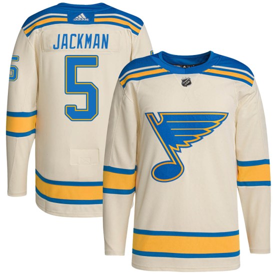 Barret Jackman St. Louis Blues Youth Authentic 2022 Winter Classic Player Adidas Jersey - Cream