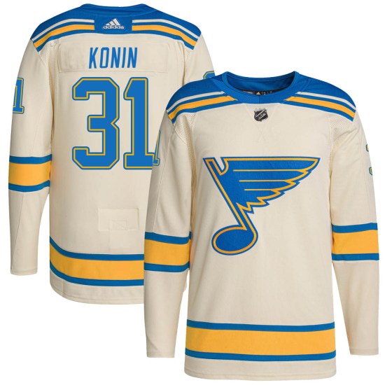 Kyle Konin St. Louis Blues Youth Authentic 2022 Winter Classic Player Adidas Jersey - Cream