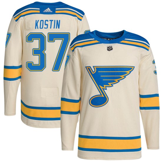 Klim Kostin St. Louis Blues Youth Authentic 2022 Winter Classic Player Adidas Jersey - Cream