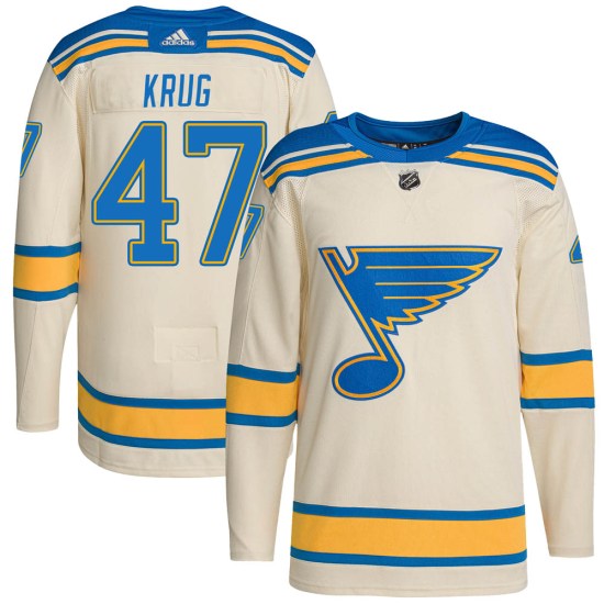 Torey Krug St. Louis Blues Youth Authentic 2022 Winter Classic Player Adidas Jersey - Cream