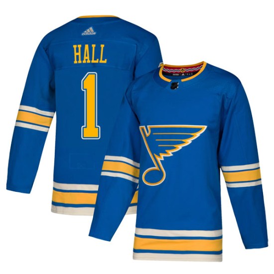 Glenn Hall St. Louis Blues Youth Authentic Alternate Adidas Jersey - Blue