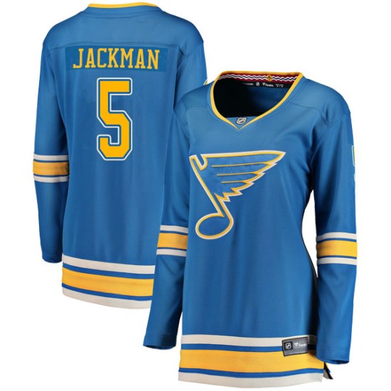 Barret Jackman St. Louis Blues Women's Breakaway Alternate Fanatics Branded Jersey - Blue