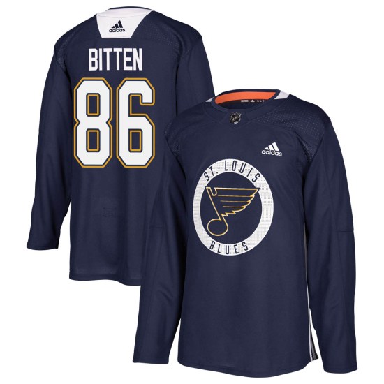 Will Bitten St. Louis Blues Authentic Practice Adidas Jersey - Blue