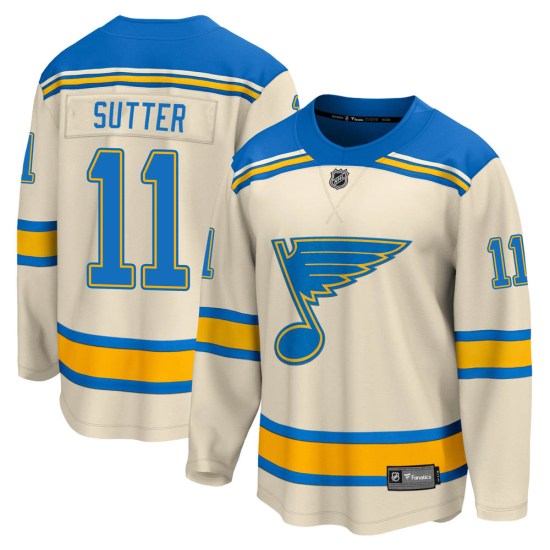 Brian Sutter St. Louis Blues Breakaway 2022 Winter Classic Fanatics Branded Jersey - Cream