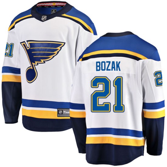 Tyler Bozak St. Louis Blues Youth Breakaway Away Fanatics Branded Jersey - White