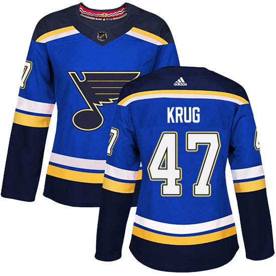 Torey Krug St. Louis Blues Women's Authentic Home Adidas Jersey - Blue
