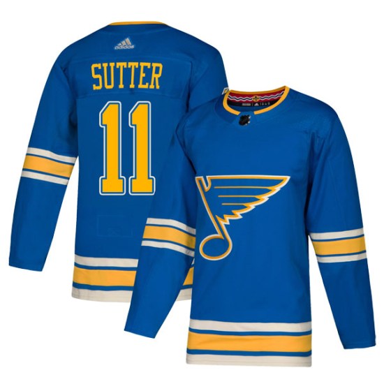 Brian Sutter St. Louis Blues Authentic Alternate Adidas Jersey - Blue