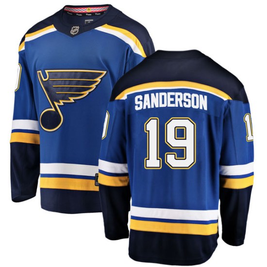 Derek Sanderson St. Louis Blues Breakaway Home Fanatics Branded Jersey - Blue