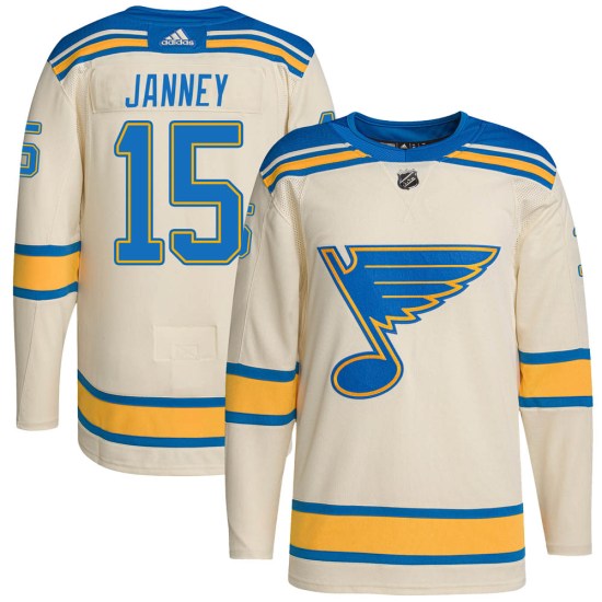 Craig Janney St. Louis Blues Youth Authentic 2022 Winter Classic Player Adidas Jersey - Cream