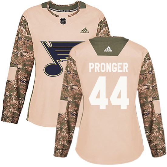 Chris Pronger St. Louis Blues Women's Authentic Veterans Day Practice Adidas Jersey - Camo