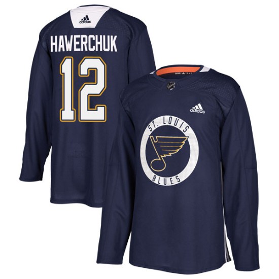 Dale Hawerchuk St. Louis Blues Authentic Practice Adidas Jersey - Blue