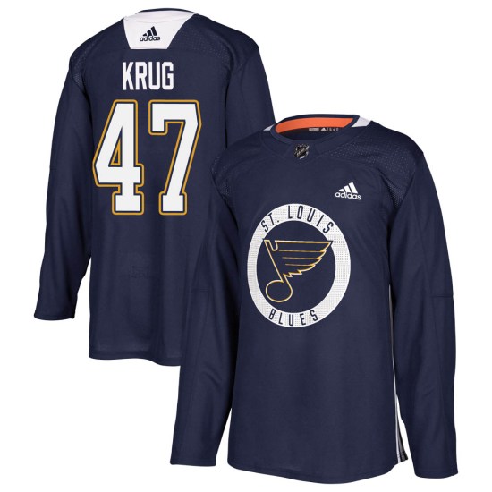 Torey Krug St. Louis Blues Authentic Practice Adidas Jersey - Blue