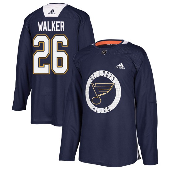 Nathan Walker St. Louis Blues Authentic Practice Adidas Jersey - Blue